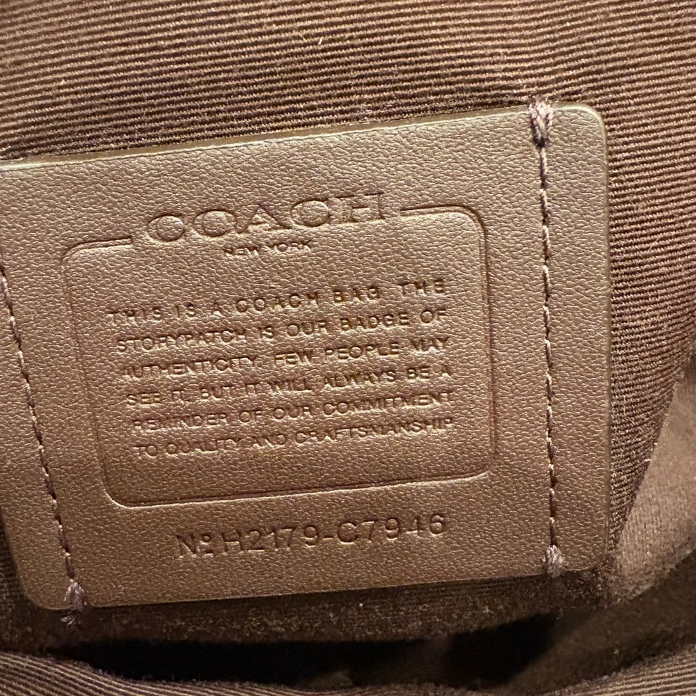 Coach Pebbled Leather Tote Bag – Lilac / Light Purple - Picture 8 of 12